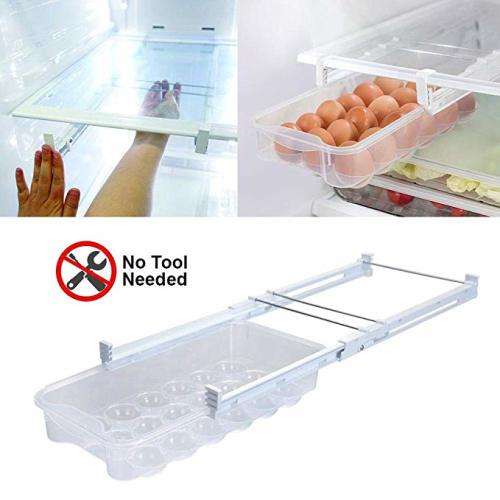 Smart Design Refrigerator Pull Out Adjustable Egg Drawer