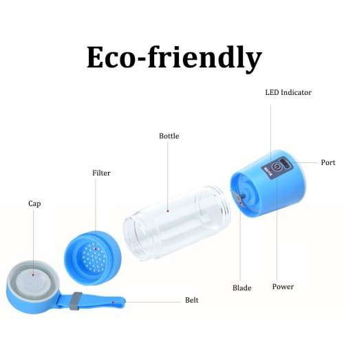 Portable and Rechargeable 380ml Juice/Smoothie Blender