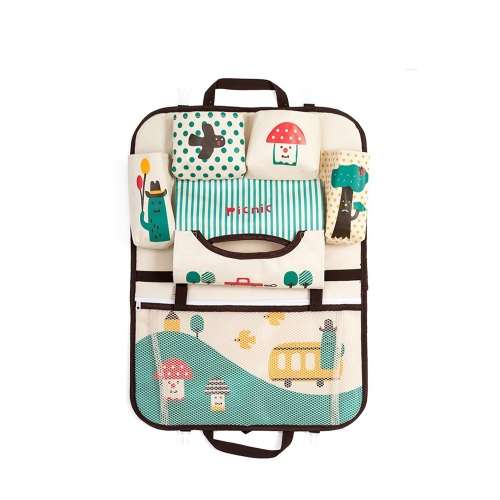 Cute Cartoon Kids Car Seat Back Bag Storage Organizer