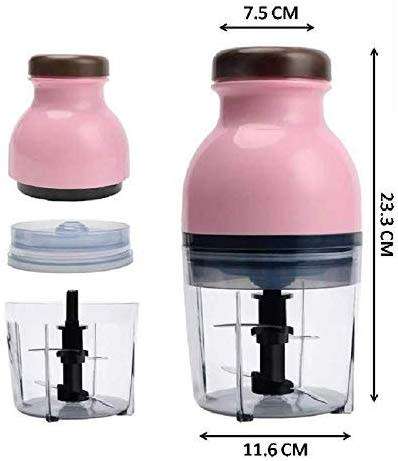 Multifunctional 4 Power Blade Press Blender Chop Dice Crush Grind Food Processor Capsule Cutter