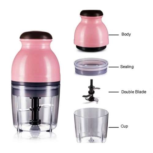 Multifunctional 4 Power Blade Press Blender Chop Dice Crush Grind Food Processor Capsule Cutter