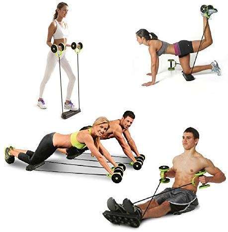 Revoflex Xtreme- New Core Double Wheels Ab Roller, Pull Rope