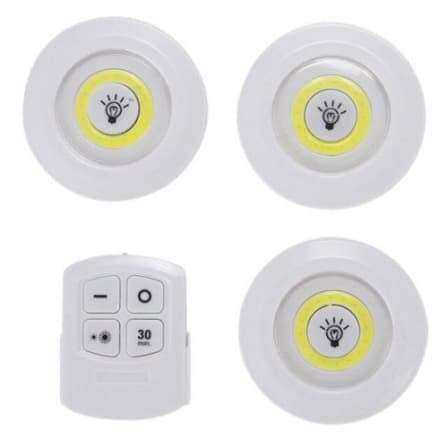 LED Light with Remote Control - Set of 3