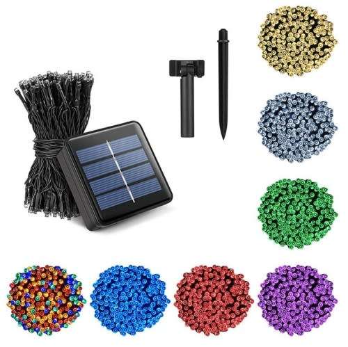 10m Solar Garden LED Decorative Lights - multi colour