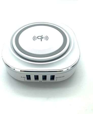 FOYU 24W Fast Charging Qi Wireless Charger with Charging Light and 4 USB Ports - FO-528
