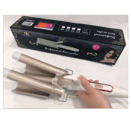 Egg Roll Stick Instant Noodle Head Three-Tube Curling Iron Water Ripple Large Curling Iron Splint