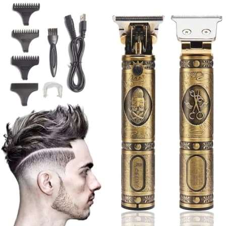 USB Rechargeable Baldheaded Hair Clipper Electric Hair Trimmer Cordless Shaver Trimmer 0mm Men Barbe