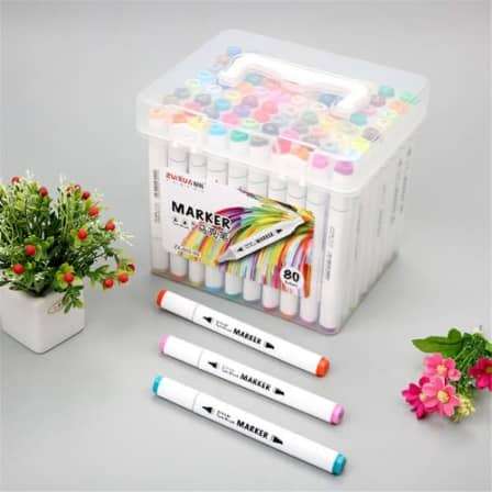 80 Colour Double Head Permanent colour Markers