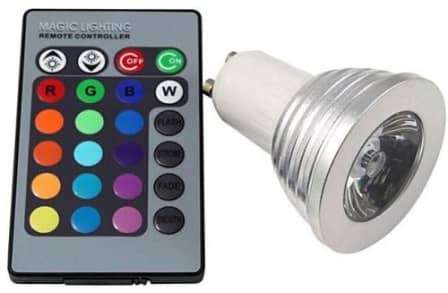 GU10 3W RGB Bulb with Remote