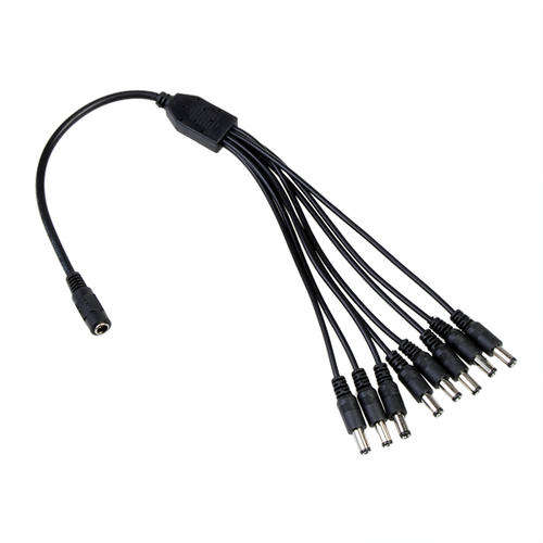 8 Way Power Supply Splitter Cable With For Security CCTV Camera ( 2pcs )