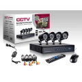 4 Channel CCTV kit with 900 tvl night vision  cameras with 250G hard drive