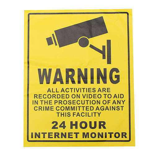 cctv monitoring sign  sticker !  20cm x 25cm
