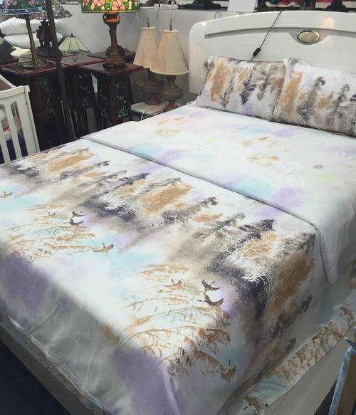 4pcs double duvet , bedsheet and 2 pillows , tencel material