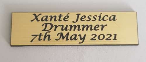 Engraving plate name and date