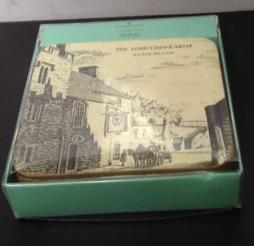 Pimpernel, Set of six Pimpernel coasters, featuring British pubs and inns