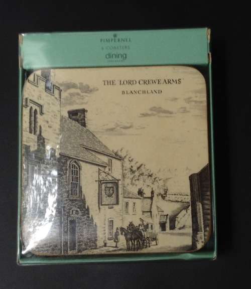 Pimpernel, Set of six Pimpernel coasters, featuring British pubs and inns