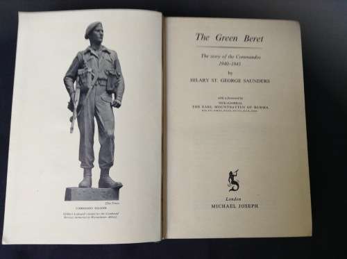 The Green Beret by Hilary St. George Saunders .  FIRST EDITION 1949