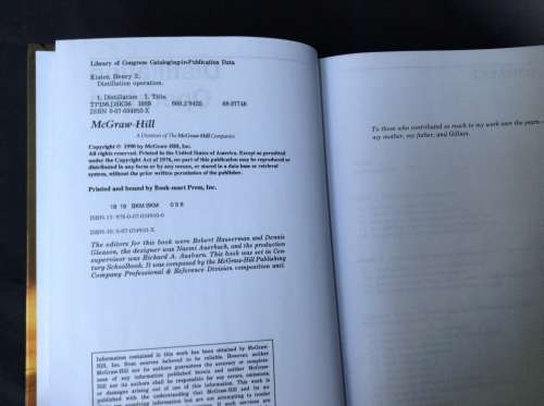 Distillation Operation, Henry Z. Kister, FIRST EDITION 1990