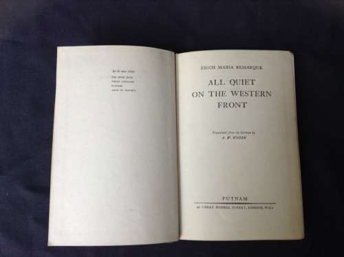All Quiet on the Western Front by Erich Maria Remarque