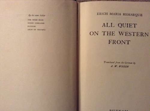 All Quiet on the Western Front by Erich Maria Remarque