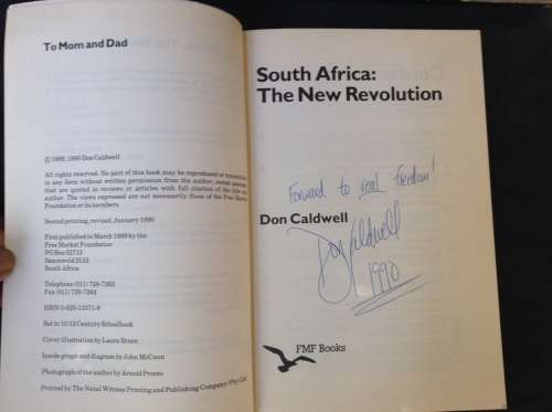 South Africa: The New Revolution by Don Caldwell, SIGNED copy