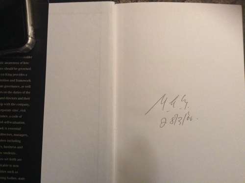 The Corporate Citizen by Mervyn King, First Edition, SIGNED copy  Governance for all entities