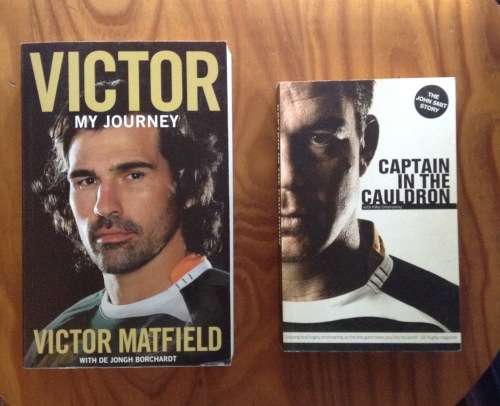Victor Matfield and Captain in the Cauldron, First Editions, Signed, SET OF 2 books for R495