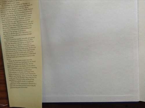 Quest for Adventure by Chris Bonington, First Edition
