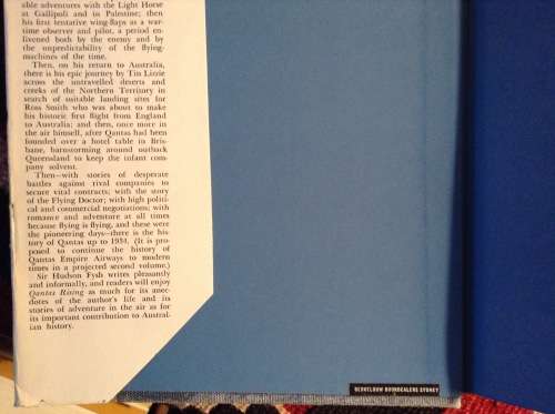 Qantas Rising by Sir Hudson Fysh, Signed copy, First Edition 1965 The autobiography of The Flying Fy