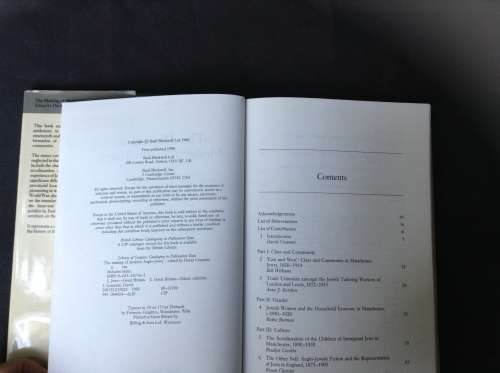 The Making of Modern Anglo -Jewry by David Cesarani FIRST EDITION 1990