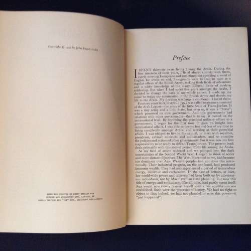 A Soldier with the Arabs by Sir John Bagot Glub, First Edition