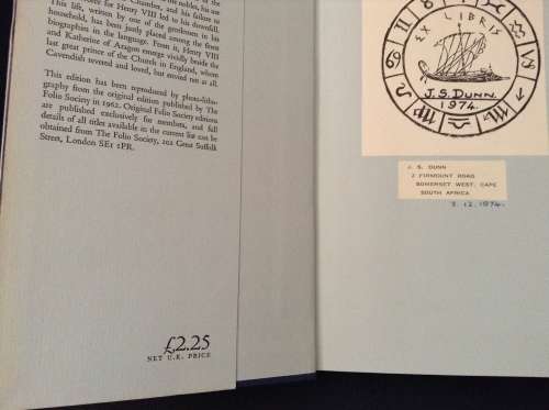 Life of Wolsey by George Cavendish  "The Life of Cardinal Wolsey, First Edition