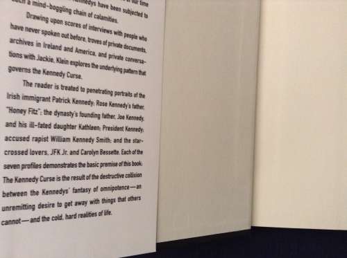 The Kennedy Curse by Edward Klein, First Edition