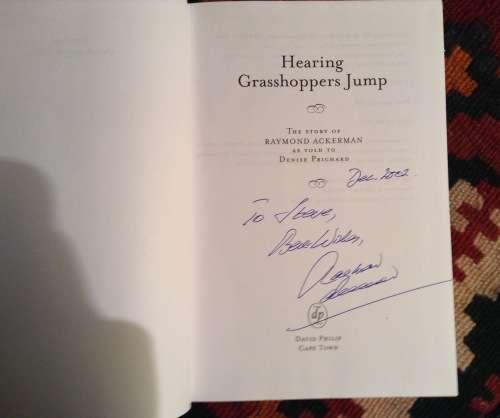 Hearing Grasshoppers Jump by Denise Prichard, Signed Copy, First Edition  The Story of Raymond Acker