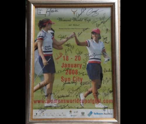 Women`s World Cup of Golf 2008 Sun City, signed signatures of players.