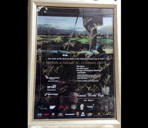 Golf Memorabilia, Women's World Cup of Golf, 2005, Fancourt Signed signatures of players
