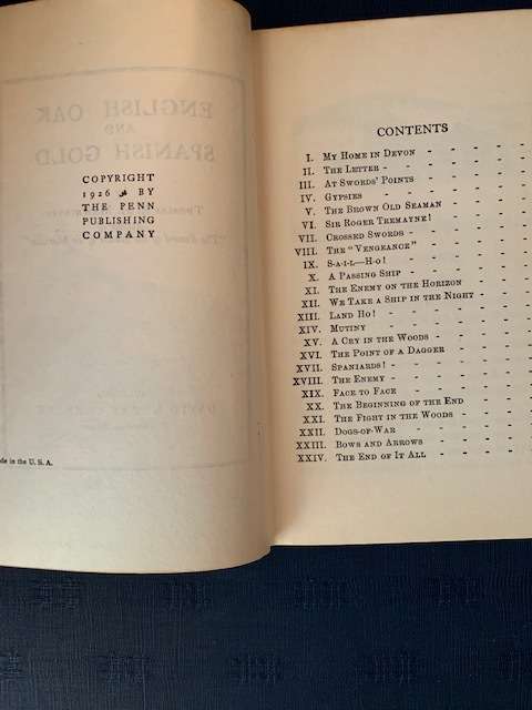 English Oak and Spanish Gold by By Thomas A.H. Mawhinney 1926, First Edition