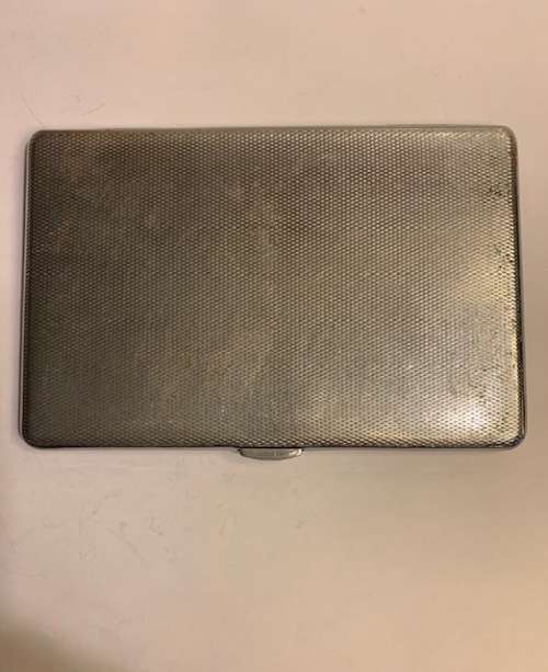 Vintage silver cigarette case, 1970, EMU brand  Sylva chrome