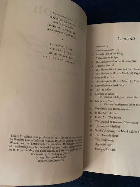 Invasion 1940 by Peter Fleming 1958, First Edition