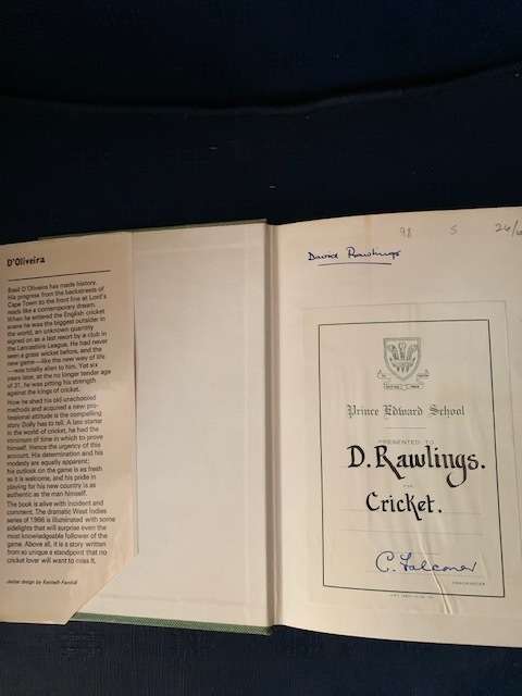 D'Oliveira by John Arlott, 1968, hardcover, First Edition