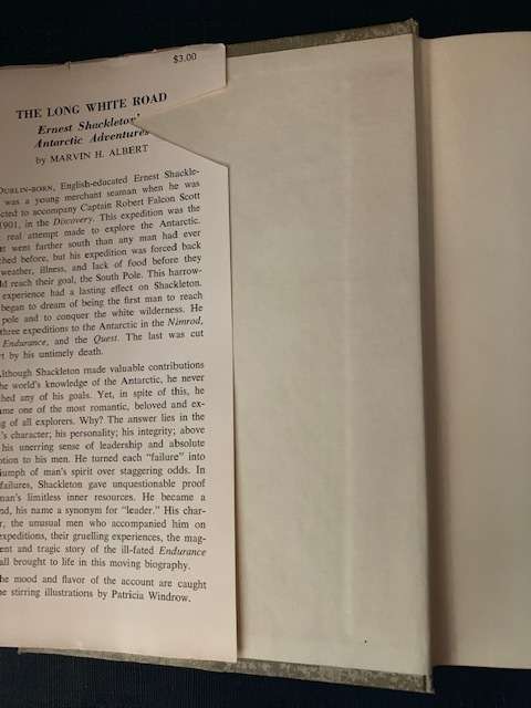 The Long White Road by Marvin H. Albert, 1957, First Edition, Shackleton Antarctic adventures