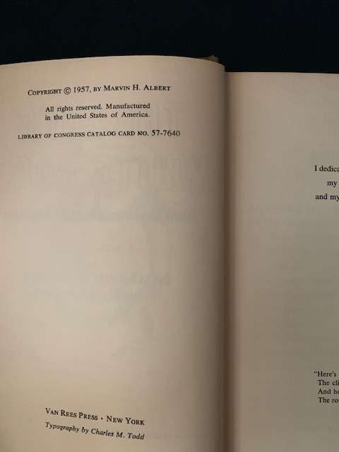 The Long White Road by Marvin H. Albert, 1957, First Edition, Shackleton Antarctic adventures