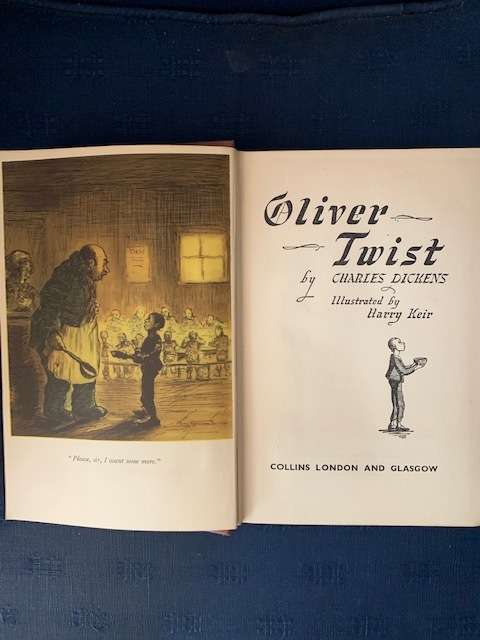 Oliver Twist by Charles Dickens, illustrated by Harry Keir, circa 1946, First Edition