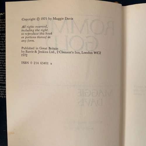 Rommel's Gold by Maggie Davis, 1971, First Edition, RARE