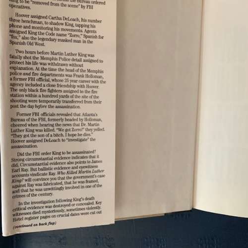 Who Killed Martin Luther King by James Earl Ray, First Edition  The true story.