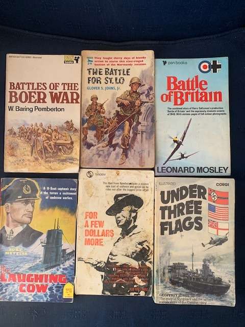 Set of six collectable War books, Battle of the Boer War, Battle of Britain,  For a few dollars more