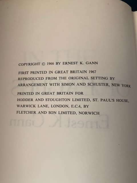 In The Company of Eagles by Ernest K. Gann, 1967