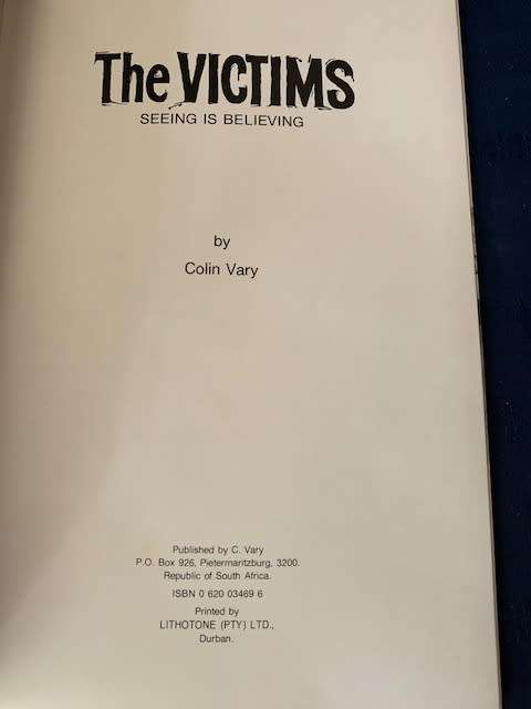 The Victims by Colin Vary Seeing is believing, First Edition