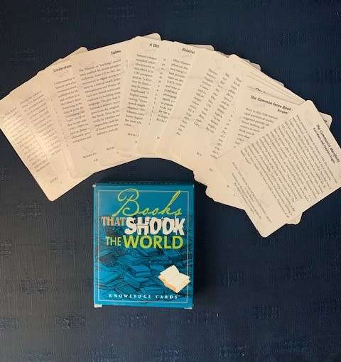 Literature Quiz Deck .... Name game of  'Books that shook the World'  Knowledge Cards