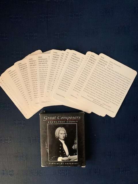 Literature Quiz Deck .... Name game of,  'Great Composers', knowledge cards